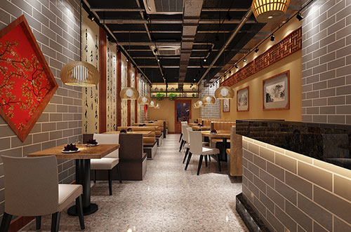 东城街道传统中式餐厅餐馆装修设计效果图